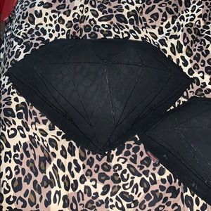 Rare Diamond Supply Co. black Throw pillows x2.
